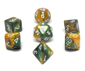 CHX26425 Gold Green/White Polyhedral Gemini image 0